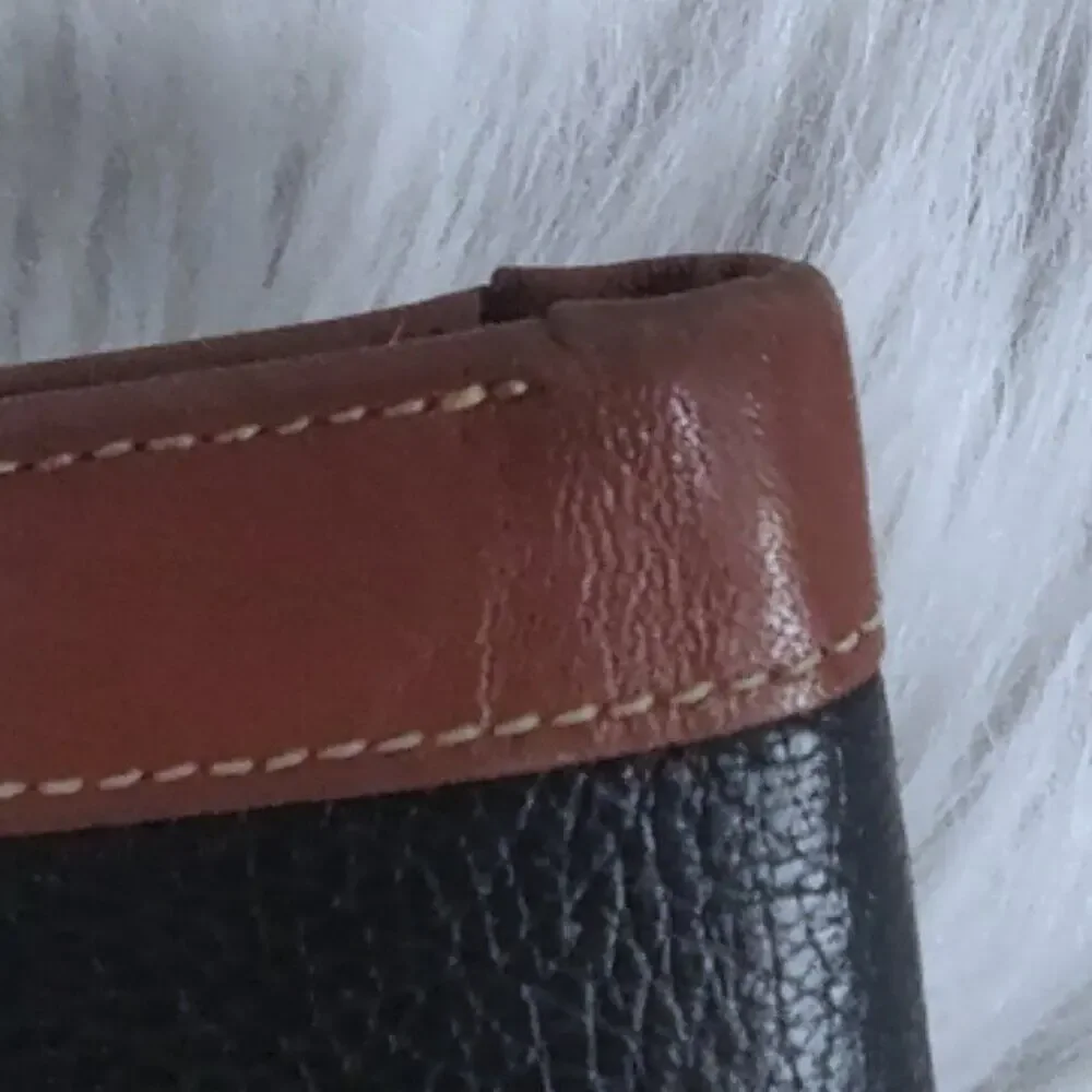 Authentic CD Christian Dior Vintage Leather Bifold Wallet Colorblock